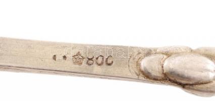 XIX. sz vége: Halle sn der Saale art deco ezüst kanál, zománcozott török címerrel / Vintage silver s...