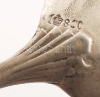 XIX. sz vége: Berlin ezüst kanál, zománcfestett képpel és címerrel / Vintage silver spoon. Berlin, G...