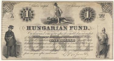 1852. Emigrációs New York-i Kossuth 1$ T:1- (barna folt a hátoldalon)
