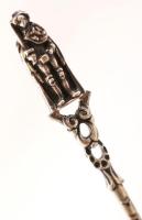 XIX. sz vége: Figurális díszítésű jelzett ezüst kanál / Vintage silver spoon. 10,6g