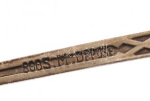 XIX. sz vége: Königsberg ezüst kanál, zománcfestett képpel és címerrel / Vintage silver spoon. König...