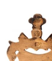 XIX. sz vége: Thale a. H. aranyozott ezüst kanál, zománcfestett képpel és címerrel / Vintage silver ...