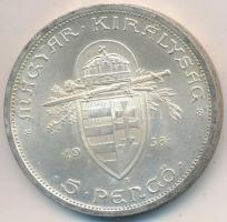 1938. 5P Ag "Szent István" T:1-,2
Adamo P8.1