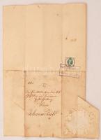 1857 Számvizsgálóhivatali levél a Gefällen- und Domänenhof könyvelése részére. Udvari, címeres papír...