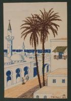 AB jelzéssel: Tripoli. Kréta, papír, 24×16 cm