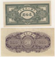 Kína 1949. 20Y + 200Y T:I
