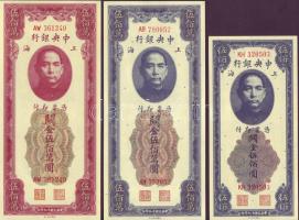 Kína 1930.Central Bank 7 klf db T:I