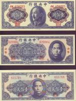 Kína 1945. Central Bank 7 klf db T:I