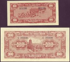 Kína 1929. Fu Tien Bank 50$ 2klf db + 100$ 2klf db (párok)  T:I