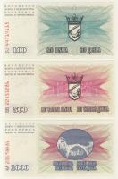 Bosznia 1992. 10-1000D  6 klf db T:I