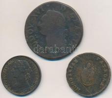 Vegyes: Franciaország 1791. 1 Sol &quot;XVI. Lajos&quot; + Nagy-Britannia 1875. 1f Cu &quot;Viktória&quot; + Magyarország 1763. Rézdénár &quot;Mária Terézia&quot; zárt korona T:2-,3 Mixed: France 1791. Sol &quot;Louis XVI&quot; + Great Britain 1875. 1 Farthing Cu &quot;Victoria&quot; + Hungary 1763. Denar Cu &quot;Maria Theresia&quot; C:VF,F