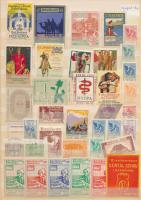 cca 1910 Kis nyugat európai levélzáró tétel berakólapon / old East European poster stamp lot