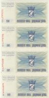 Bosznia 1996. 25D (4x) 100DM, 200DM, 500DM, 800DM felülnyomással RR!! T:I