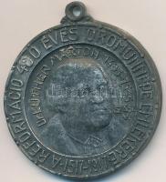 Szász Vilmos (1884-1923) 1917. "A reformáció 400 éves örömünnepe emlékére 1517-1917 - Dr. Luther Márton 1483-1545 / 1517. okt. 31." hadifém emlékérem füllel (33mm) T:2-