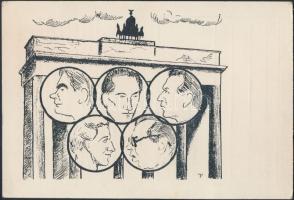 1936 A berlini olimpián a magyar csapatnak drukkolni kiutazó magyar jogászok kis példányszámban nyom...