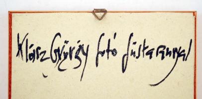 Klösz György Operáról készült fotójának másolata, füstarannyal, üvegezett keretben, kép: 4x6 cm, ker...