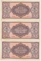 1946. 1.000.000.000P (3x) sorszámkövetők T:I-