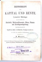 A. Moser: Zeitschrift für Kapital und Rente. I-II. Stuttgart, 1864, Verlag von Vilhelm Nietzschke. 2...
