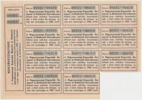 Budapest 1918. "Magyarországi Kisgazdák Beszerző és Értékesítő Szövetkezete" részvénye 100...