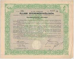 Budapest 1925. "Magyar Királyság 5%-kal kamatozó Járadékkölcsön Államadóssági Kötvény" 250...