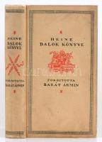 Heine, [Heinrich]: Dalok könyve. Buch der Lieder. Fordította Barát Ármin. Bp., 1923, Rózsavölgyi. 288 p. Számozott (50/500) és a fordító által aláírt példány! Rajzos, feliratos, kiadói keménykötésben. Az előzéklapon feltehetőleg egy ex libris volt.