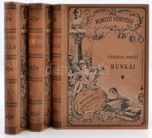 Vitkovics Mihály munkái I-III. Kiadja Szvorényi József. (Nemzeti könyvtár: 5., 6., 7.) Bp., 1879, Aigner. Kiadói, szép állapotú illusztrált egészvászon sorozatkötésben, a gerinceken apró foltok.