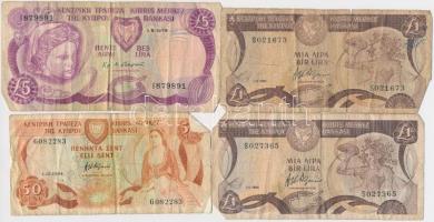 Ciprus 1979. 5Ł + 1984. 50c + 1985. 1Ł (2x) T:III,III- Cyprus 1979. 5 Pounds + 1984. 50 Cents + 1985. 1 Pound (2x) C:F,VG