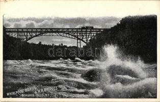 Niagara Falls, NY. Whirlpool Rapids & R. R. Bridges (EB)