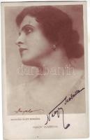 cca 1920 Nagy Izabella színésznő aláírt képeslapja