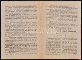 cca 1928 a Nemzeti Tömörülés Pártja antiszemita röplapja, a hajtások mentén szakadásokkal, 4 p