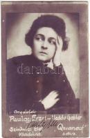 cca 1920 Paulay Erzsi színésznő aláírt képeslapja