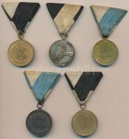 ~1920. "Budapesti Egyetemi Athletikai Club versenydíja / Virtvti et fortitvdini" 5db díjér...