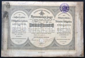 Budapest 1907. Magyar Jelzálog-Hitelbank nyeremény-jegye bélyegzéssel T:III erősen szennyezett