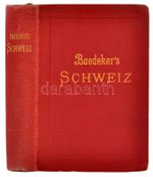 Baedeker, Karl: Die Schweiz nebst den angrenzenden Teilen von Oberitalien, Savoyen und Tirol. Handbuch für Reisende. 33. Auflage. Mit 72 Karten, 19 Stadplanen und 12 Panoramen. Leipzig, 1909, Varlag von Karl Baedeker. Kiadói egészvászon kötés, festett lapszélek, kissé kopottas állapotban / full linen binding, worn condition