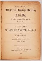 Ballagi Mór: Új teljes német és magyar, magyar és német szótár. Ötödik kiadás. Bp., 1881, Franklin-T...