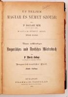 Ballagi Mór: Új teljes német és magyar, magyar és német szótár. Ötödik kiadás. Bp., 1881, Franklin-T...