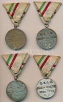 1935. "B.E.A.C. Céllövő Versenyei 1635-1935" 4db díjérem mellszalaggal. (37,5mm) Szign.: B...