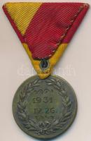 ~1930. "MOVE (Magyar Országos Véderő Egylet) Br díjérem mellszalaggal (37,5mm) T:2