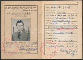 Cca 1948 Légoltalmi, kerékpáros és vasúti igazolvány