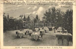 Milano, Milan; Restaurant-Terrasse de l&#039;Hotel du Nord / hotel restaurant terrace (EK)