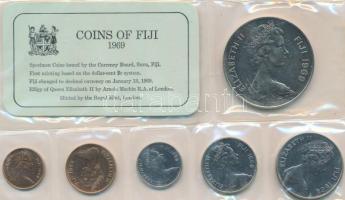 Fidzsi-szigetek 1969. 1c-1$ (6xklf) forgalmi szett T:1 Fiji 1969. 1 Cent - 1 Dollar (6xdiff) coin set C:UNC