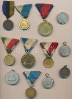 ~1930. 12db-os lövész díjérem tétel, több mellszalaggal T:vegyes