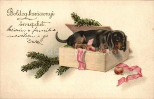 Christmas, dog, Amag No. 1301. litho