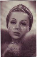 1940 Mezey Mária színésznő aláírt képeslapja