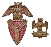 DN 2db klf "Schlaraffia" fém jelvény, egyik "Vindobona" T:2 ND 2pcs of diff "Schlaraffia" metal badges, one if "Vindobona" C:XF