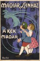 Magyar Színház; A Kék Madár poszter / Hungarian theatre play advertisement, poster s: Bató (EK)