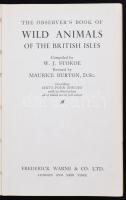W.J. Stokoe: Observer's Book of Wild Animals of The British Isles. London, 1938, Frederick Warn...