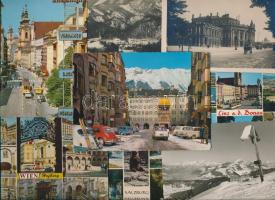 75 db VEGYES, nagyrészt modern városképes képeslap, osztrák városok, vegyes minőség / 75 mixed, mostly modern town view postcards, Austrian cities, mixed quality