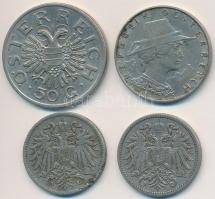 Ausztria 1893-1895. 10h (2x) + 1925. 10gr + 1935. 50gr T:2
Austria 1893-1895. 10 Heller (2x) + 1925...
