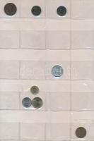 121db vegyes magyar és külföldi fémpénz berakólapokon, közte csehszlovák, osztrák, lengyel érmék T:v...